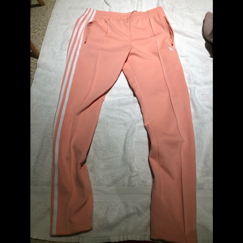 New adidas peach joggers track pants size small